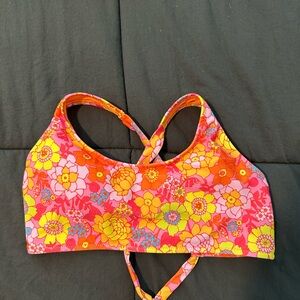 Kulani Kinis Crop Tie Back Bikini Top - Sunny Sangria - Large